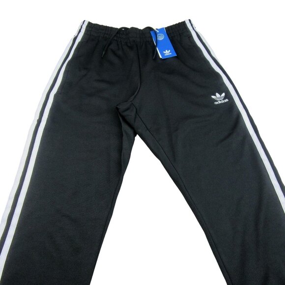 Adidas Originals Adicolor 3 Stripes Track Pants Mens Size Small Black NEW - Picture 1 of 14